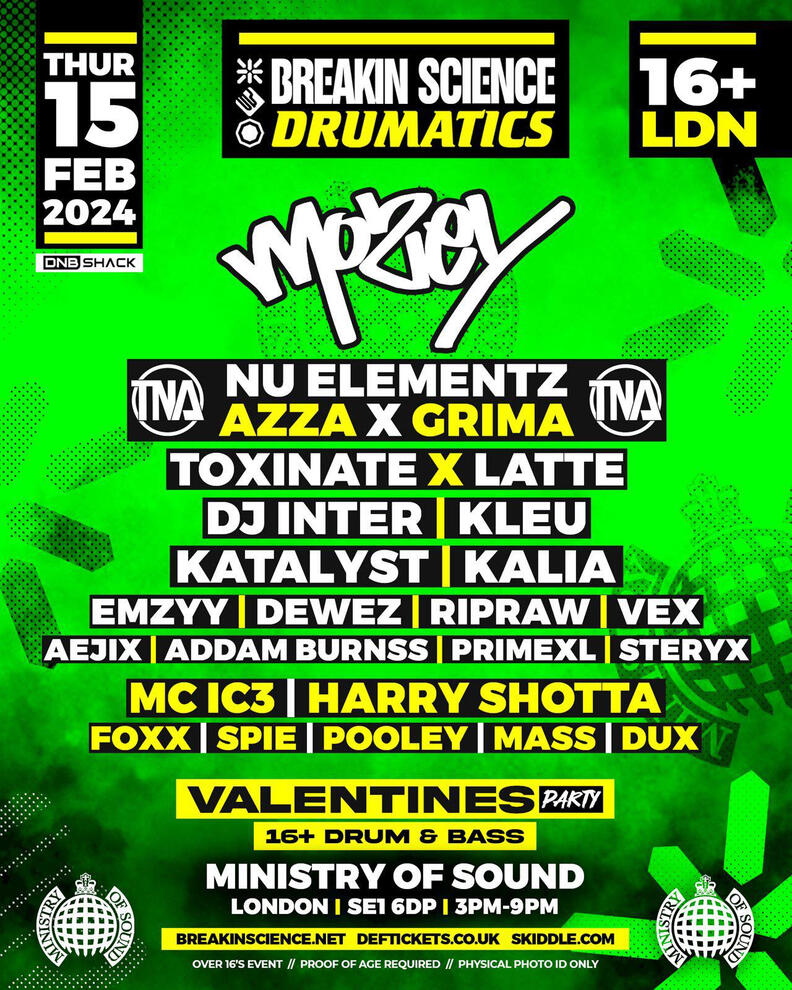 Breakin Science + Drumatics 16+ London Valentines Party Breakin Science + Drumatics 16+ London Valentines Party