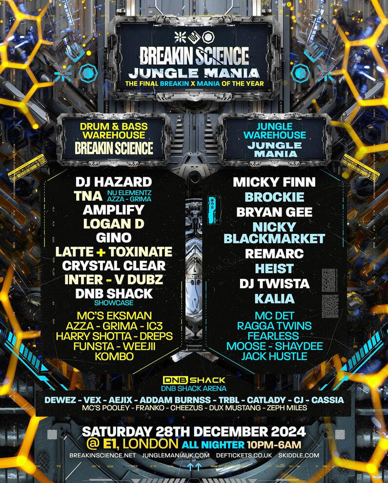 Breakin Science x Jungle Mania x DNB Shack All Night