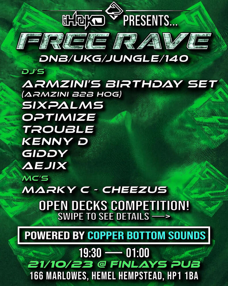 Get Hook'd Presents Free Rave